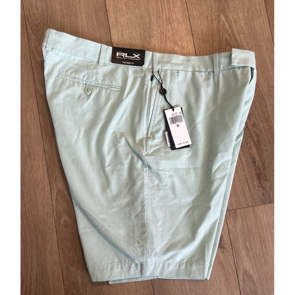 RLX RALPH LAUREN GOLF SHORTS FLAT FRONT Chino Preppy Mint‎ Frost 38 NWT